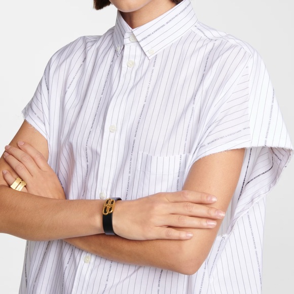 BALENCIAGA BB leather bracelet - Picture 3 of 6